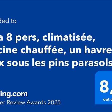 Villa 8 Pers, Climatisee, Piscine Chauffee, Un Havre De Paix Sous Les Pins Parasols Roquebrune-sur Argens Luaran gambar